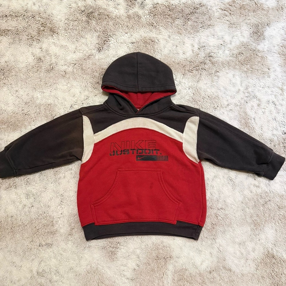 VIEW ALL PICTURES Vintage Nike Red And Brown Toddler Hoodie Size 3T